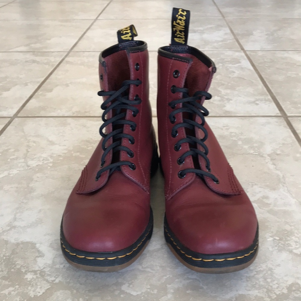 Doc Martens Newton Maroon Boots - Women’s size 9